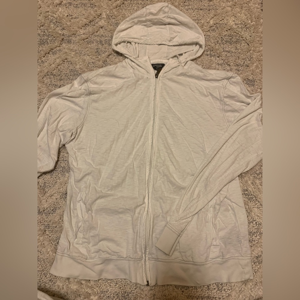 Thin White Zip Up